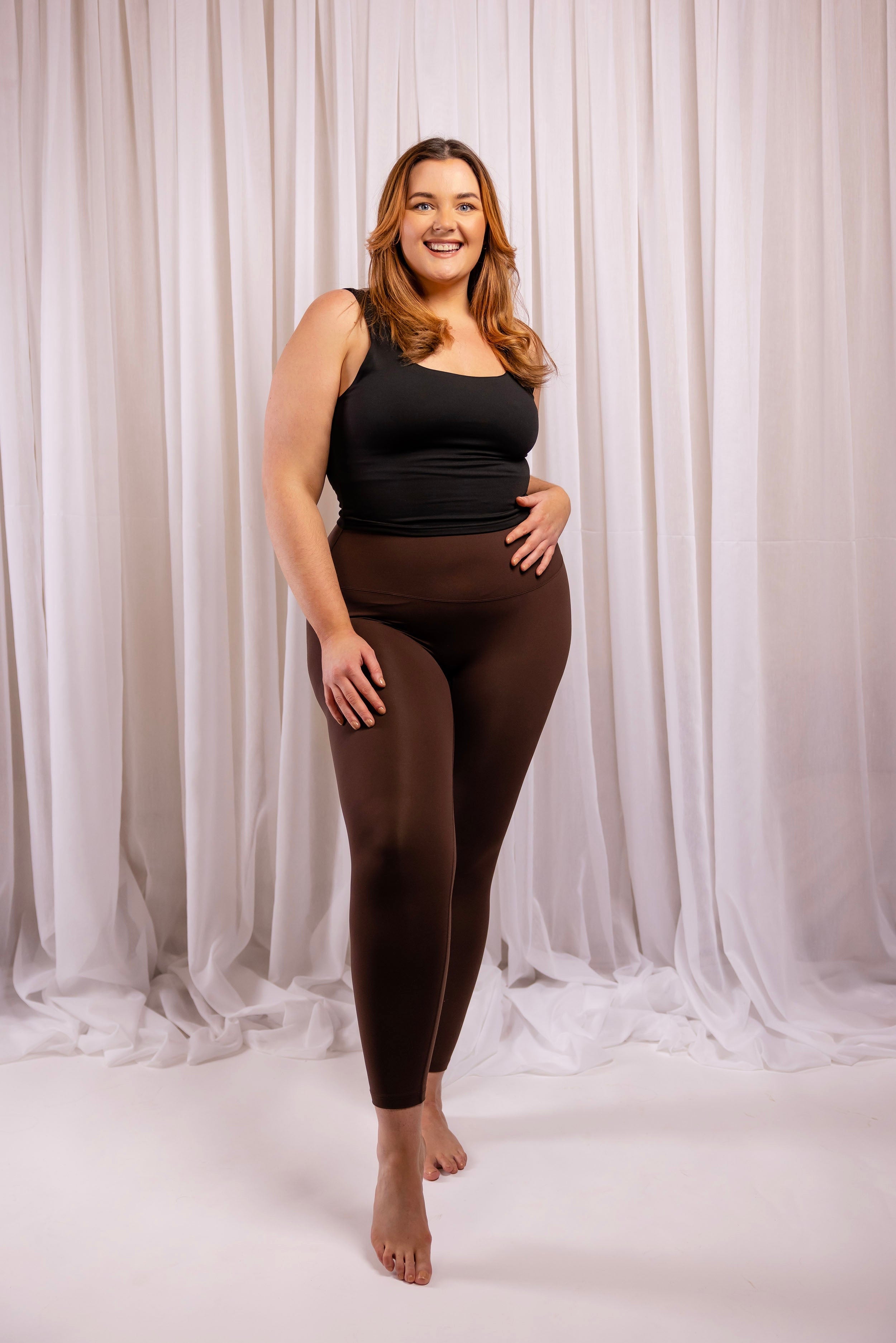 Leather Look Shapewear Leggings  Maternity, High Waisted – LUXESÓ CLOTHING